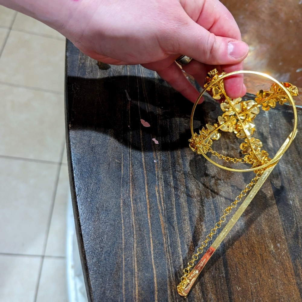 14k gold plated bun cage